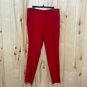 Escada Red Virgin‎ Wool Blend Pants Size L